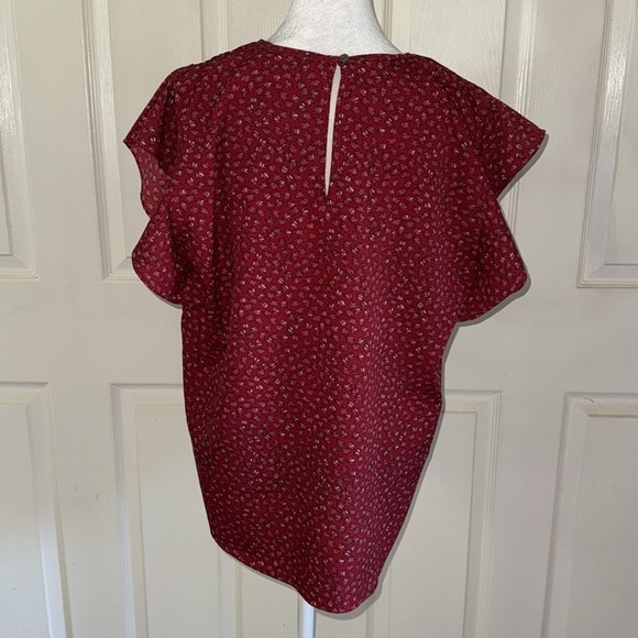 Anthropologie Ranna Gil Markie Cutwork Flutter Top - Picture 6 of 8